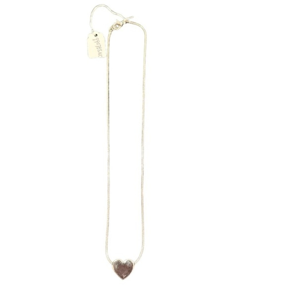 HEART CHOKER SILVERTONE NECKLACE MOTHERS DAY LOVE
